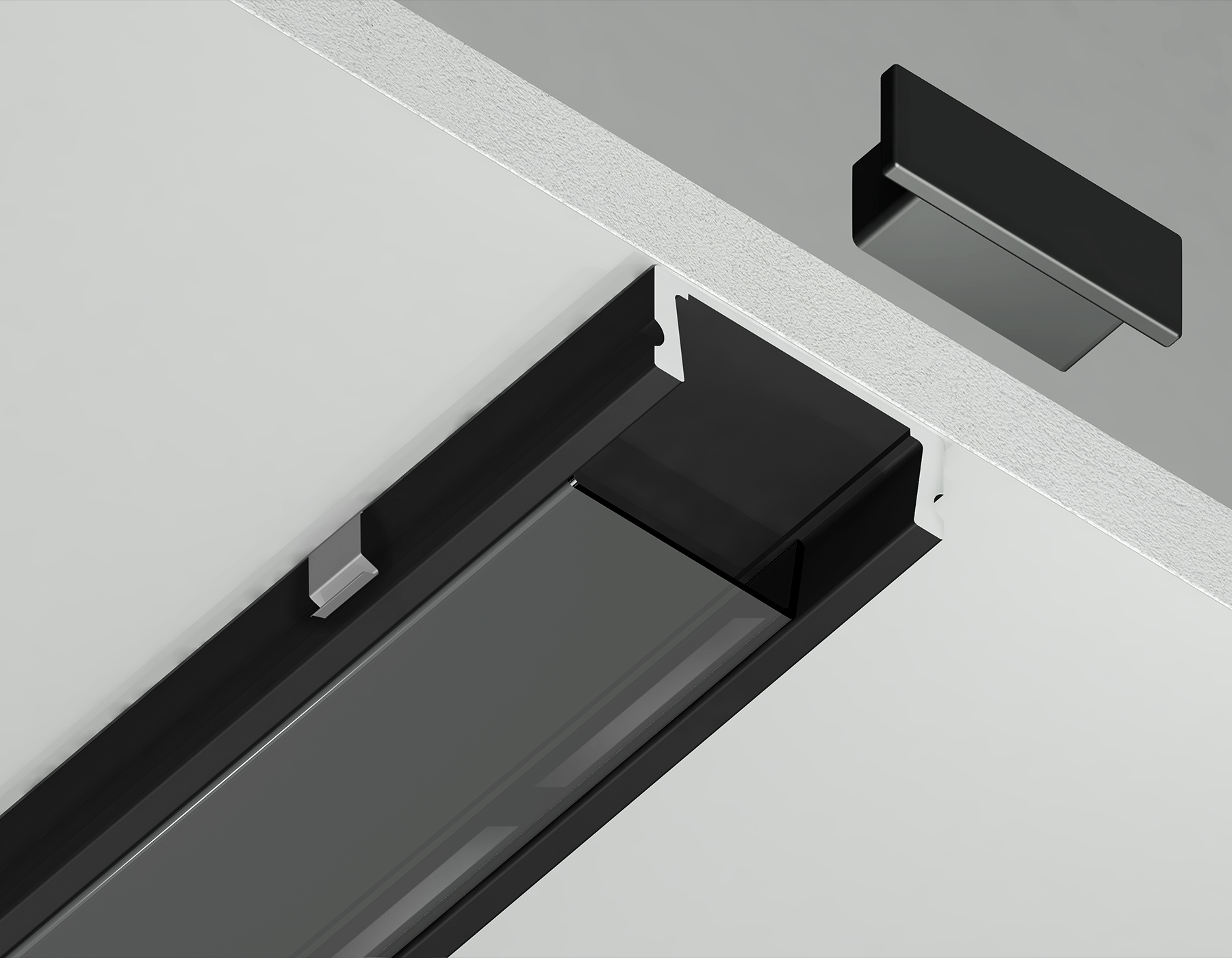 GP1700BK/BK черный/черный рассеиватель 2000*15.5*6